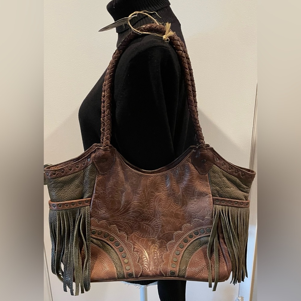 Tony Lama Brown and Olive Purse - New